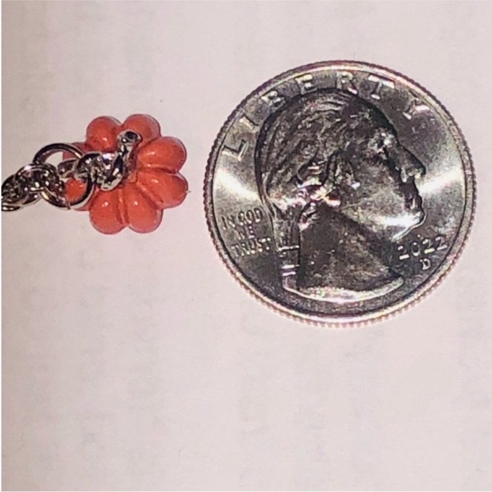 UNBRANDED Orange PETITE Pumpkin Pendant STATEMENT Necklace - Picture 6 of 10
